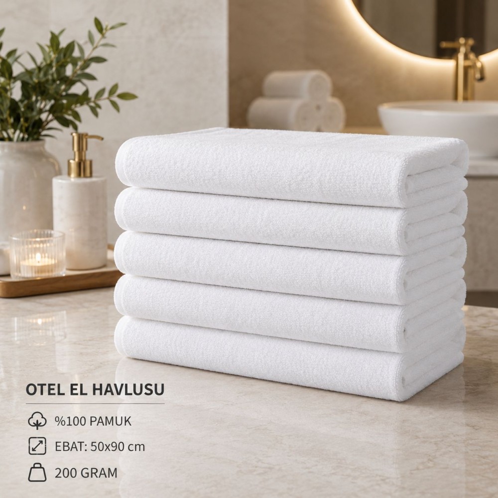 Otel El Havlusu 50x90 cm - %100 Pamuk 200gram