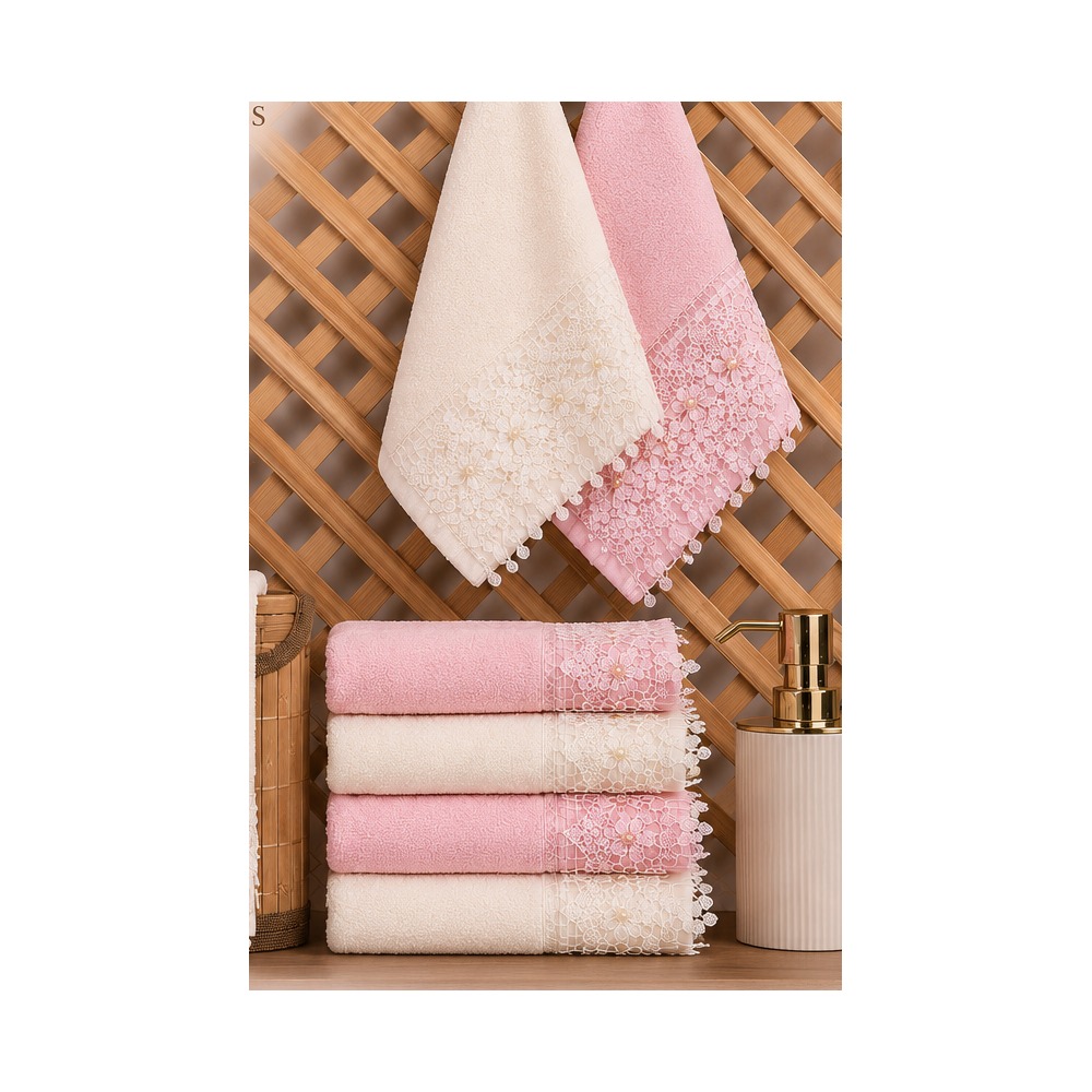Kadife Dantelli Havlu Model 13
